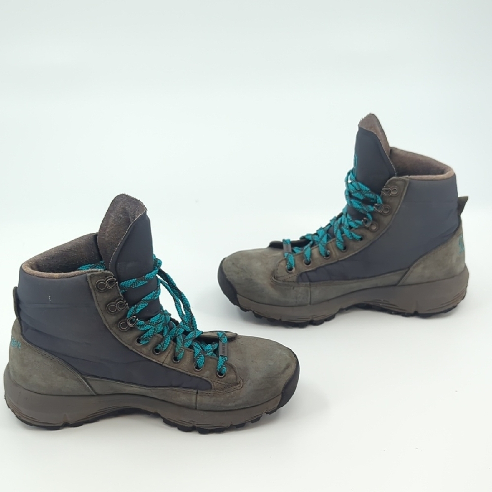 DANNER Women's Explorer 650 5" Gray/Bright Blue Hiking Boots Waterproof Sz 6 - Picture 6 of 8